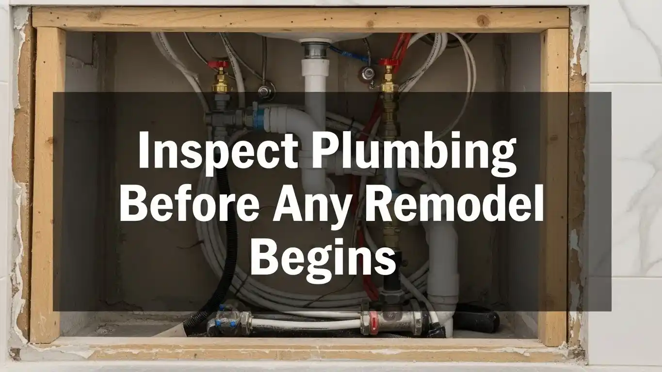 Inspect Plumbing Before Any Remodel Begins